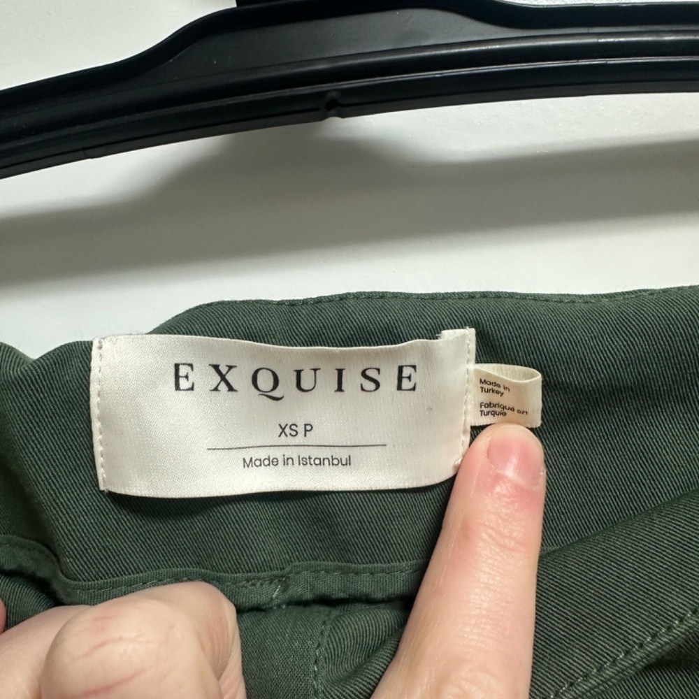 Gently Used Exquise Army Green Cargo Pants XS P - Picture 7 of 9